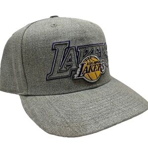 LA Lakers Ultra Game SnapBack Grey/Purple Hat Cap NBA Los Angeles Basketball